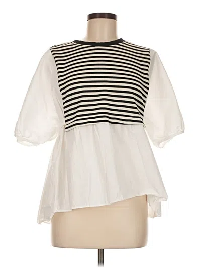 Pre-owned Assorted Brands 3/4 Sleeve Blouse In White