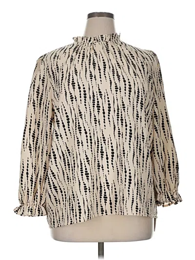 Pre-owned Assorted Brands 3/4 Sleeve Blouse In White
