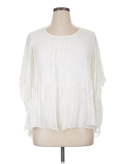 Pre-owned Assorted Brands 3/4 Sleeve Blouse In White