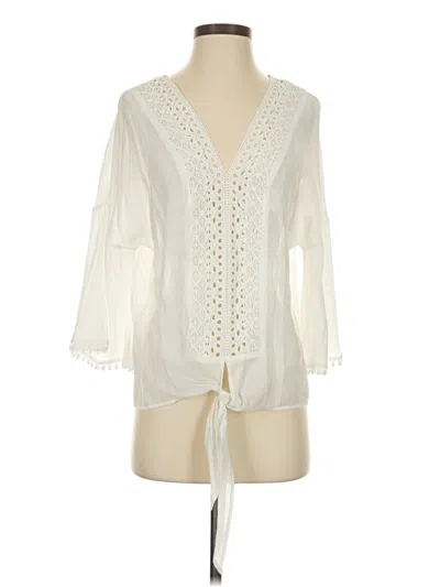 Assorted Brands 3/4 Sleeve Blouse In White