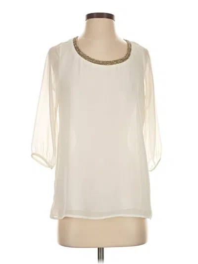 Pre-owned Assorted Brands 3/4 Sleeve Blouse In White