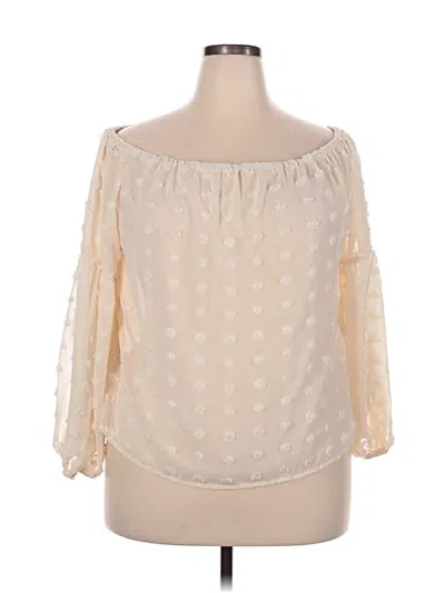 Pre-owned Assorted Brands 3/4 Sleeve Blouse In White