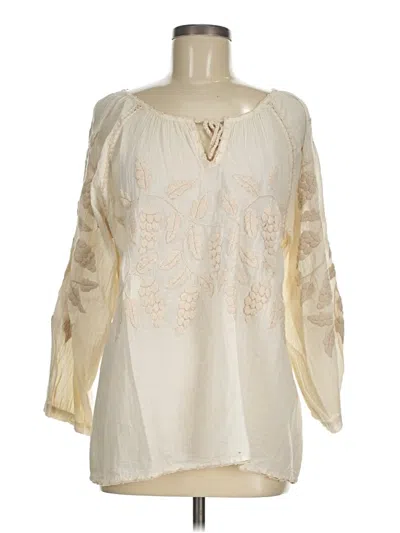 Pre-owned Assorted Brands 3/4 Sleeve Blouse In White