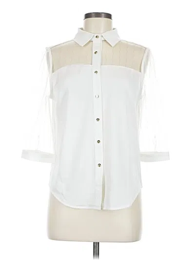 Pre-owned Assorted Brands 3/4 Sleeve Blouse In White