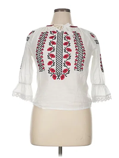 Pre-owned Assorted Brands 3/4 Sleeve Blouse In White