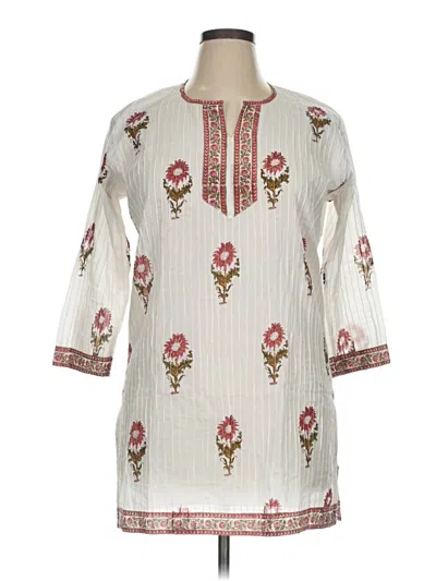 Pre-owned Assorted Brands 3/4 Sleeve Blouse In White