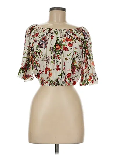 Pre-owned Assorted Brands 3/4 Sleeve Blouse In White
