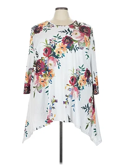 Pre-owned Assorted Brands 3/4 Sleeve Blouse In White
