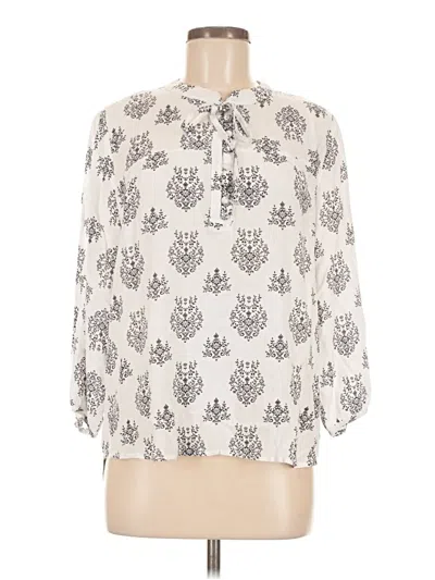 Pre-owned Assorted Brands 3/4 Sleeve Blouse In White