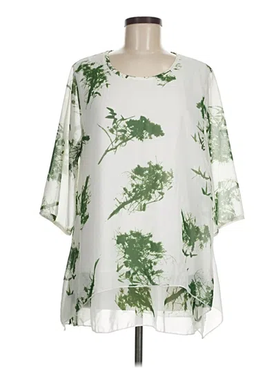 Pre-owned Assorted Brands 3/4 Sleeve Blouse In White