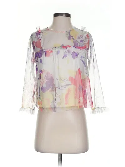 Pre-owned Assorted Brands 3/4 Sleeve Blouse In White