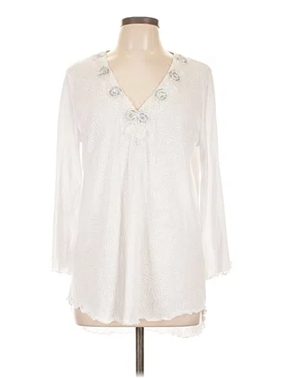 Pre-owned Assorted Brands 3/4 Sleeve Blouse In White
