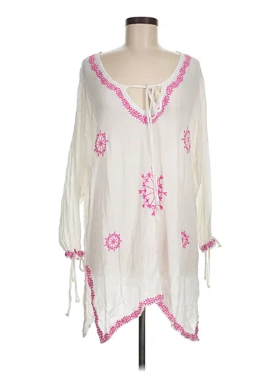 Pre-owned Assorted Brands 3/4 Sleeve Blouse In White
