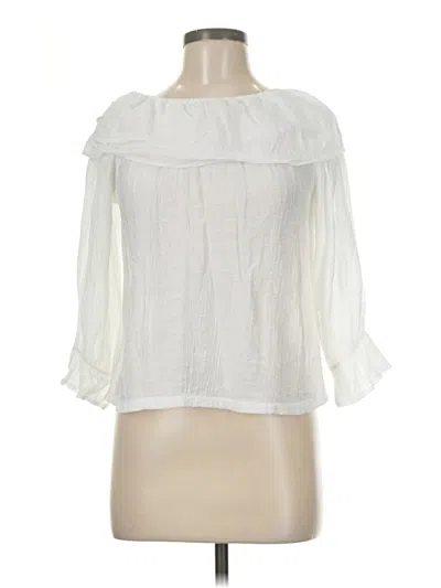 Pre-owned Assorted Brands 3/4 Sleeve Blouse In White