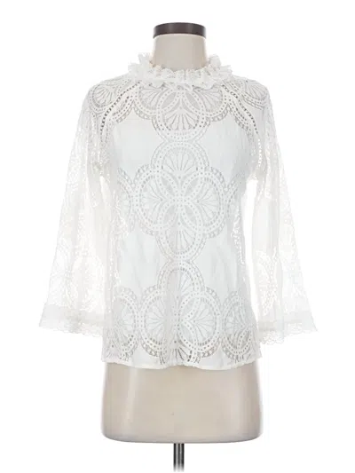 Pre-owned Assorted Brands 3/4 Sleeve Blouse In White