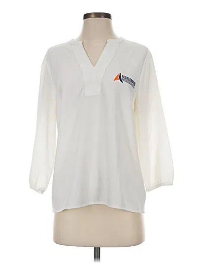 Pre-owned Assorted Brands 3/4 Sleeve Blouse In White