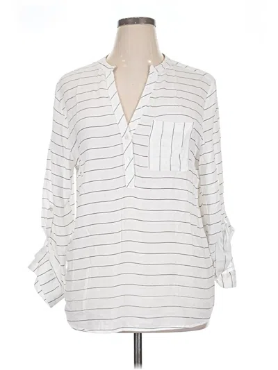 Pre-owned Assorted Brands 3/4 Sleeve Blouse In White