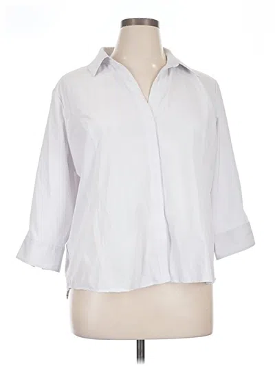Pre-owned Assorted Brands 3/4 Sleeve Blouse In White
