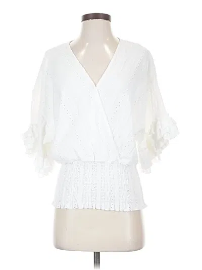 Pre-owned Assorted Brands 3/4 Sleeve Blouse In White
