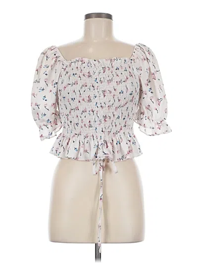 Pre-owned Assorted Brands 3/4 Sleeve Blouse In White