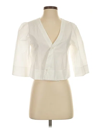Pre-owned Assorted Brands 3/4 Sleeve Blouse In White