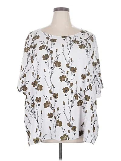 Pre-owned Assorted Brands 3/4 Sleeve Blouse In White