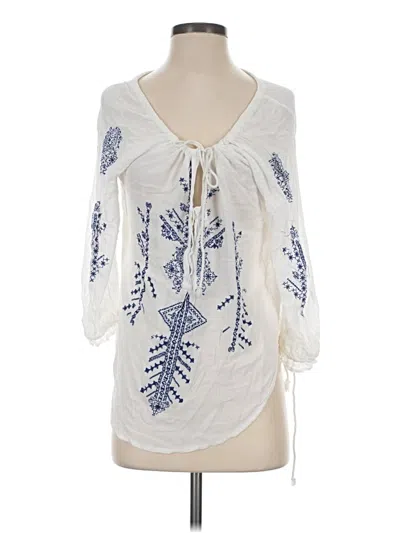 Pre-owned Assorted Brands 3/4 Sleeve Blouse In White