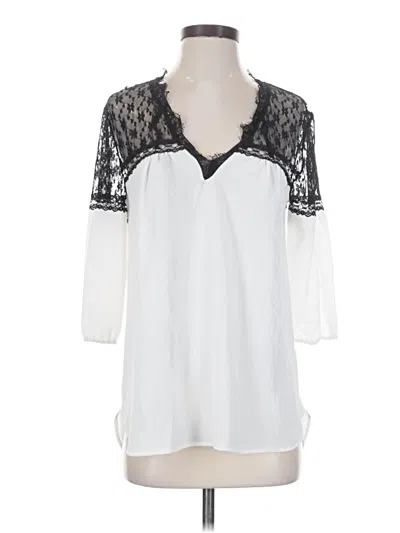 Pre-owned Assorted Brands 3/4 Sleeve Blouse In White