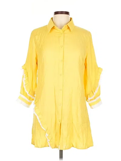 Pre-owned Assorted Brands 3/4 Sleeve Blouse In Yellow