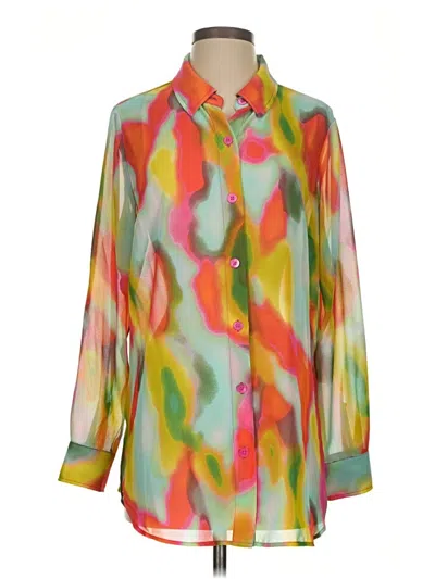 Pre-owned Assorted Brands 3/4 Sleeve Blouse In Yellow