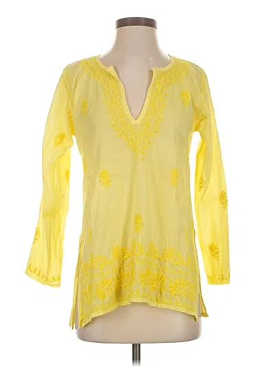 Pre-owned Assorted Brands 3/4 Sleeve Blouse In Yellow