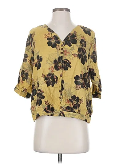 Assorted Brands 3/4 Sleeve Blouse In Yellow