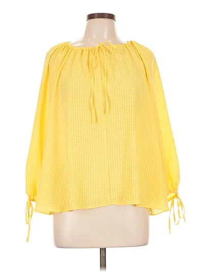 Pre-owned Assorted Brands 3/4 Sleeve Blouse In Yellow