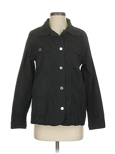 Pre-owned Assorted Brands 3/4 Sleeve Button Down Shirt In Black