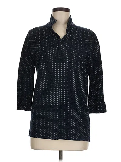Pre-owned Assorted Brands 3/4 Sleeve Button Down Shirt In Black