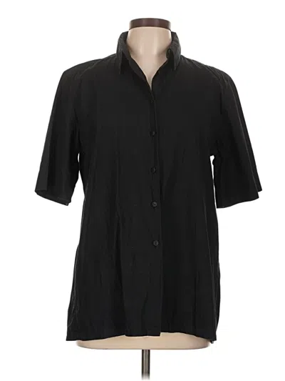 Pre-owned Assorted Brands 3/4 Sleeve Button Down Shirt In Black