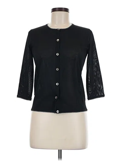 Pre-owned Assorted Brands 3/4 Sleeve Button Down Shirt In Black