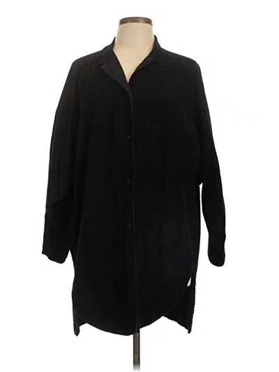 Pre-owned Assorted Brands 3/4 Sleeve Button Down Shirt In Black