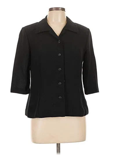 Pre-owned Assorted Brands 3/4 Sleeve Button Down Shirt In Black