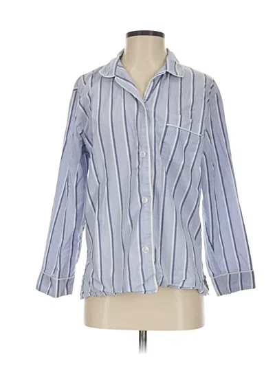 Pre-owned Assorted Brands 3/4 Sleeve Button Down Shirt In Blue