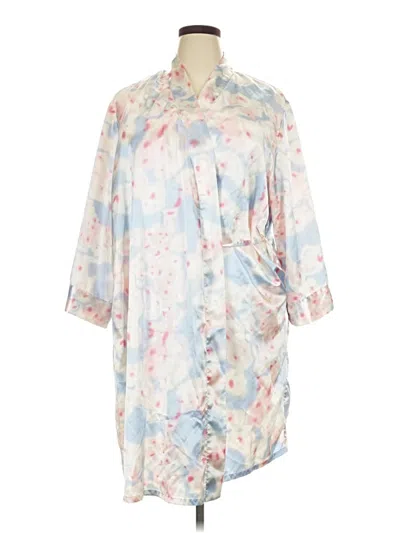 Pre-owned Assorted Brands 3/4 Sleeve Button Down Shirt In Blue