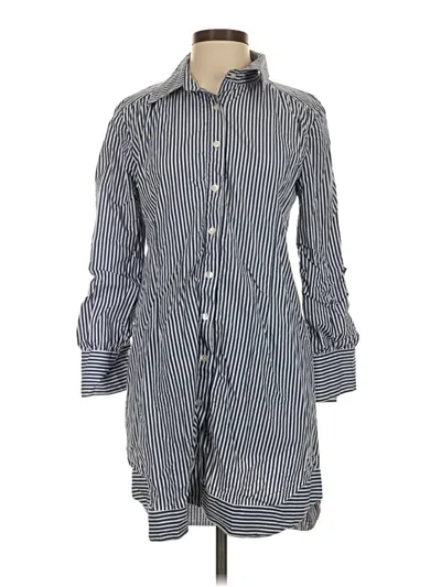 Pre-owned Assorted Brands 3/4 Sleeve Button Down Shirt In Blue