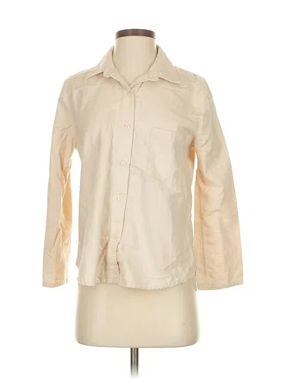 Pre-owned Assorted Brands 3/4 Sleeve Button Down Shirt In Brown