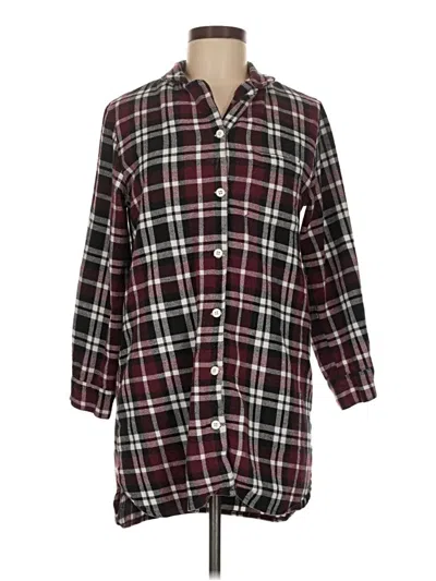 Pre-owned Assorted Brands 3/4 Sleeve Button Down Shirt In Burgundy