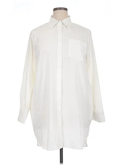 Pre-owned Assorted Brands 3/4 Sleeve Button Down Shirt In Ivory