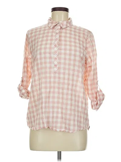 Pre-owned Assorted Brands 3/4 Sleeve Button Down Shirt In Pink