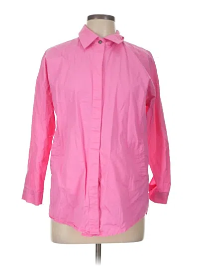 Pre-owned Assorted Brands 3/4 Sleeve Button Down Shirt In Pink