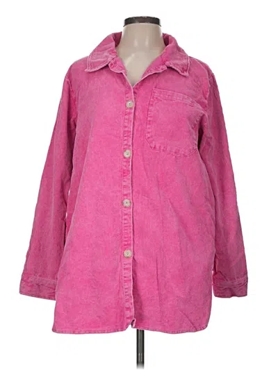 Pre-owned Assorted Brands 3/4 Sleeve Button Down Shirt In Pink