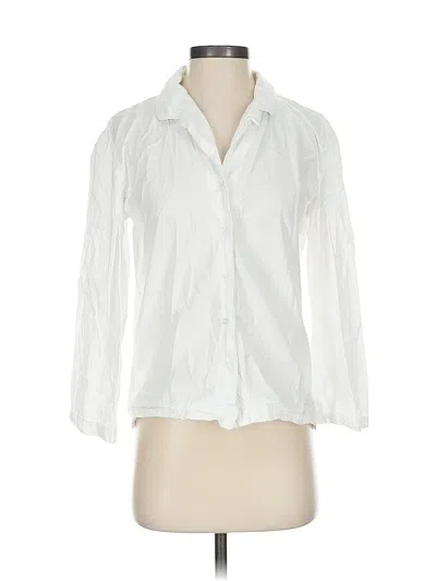 Pre-owned Assorted Brands 3/4 Sleeve Button Down Shirt In White