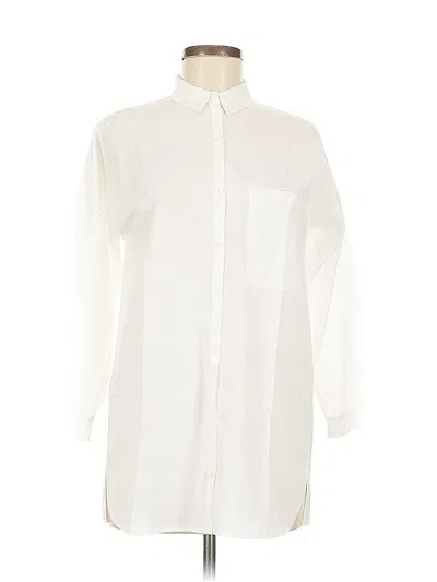 Pre-owned Assorted Brands 3/4 Sleeve Button Down Shirt In White